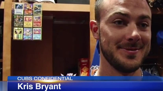 There's A Holographic Zapdos Pokémon Card<em></em> Hanging In The Cubs Locker Room <em></em>